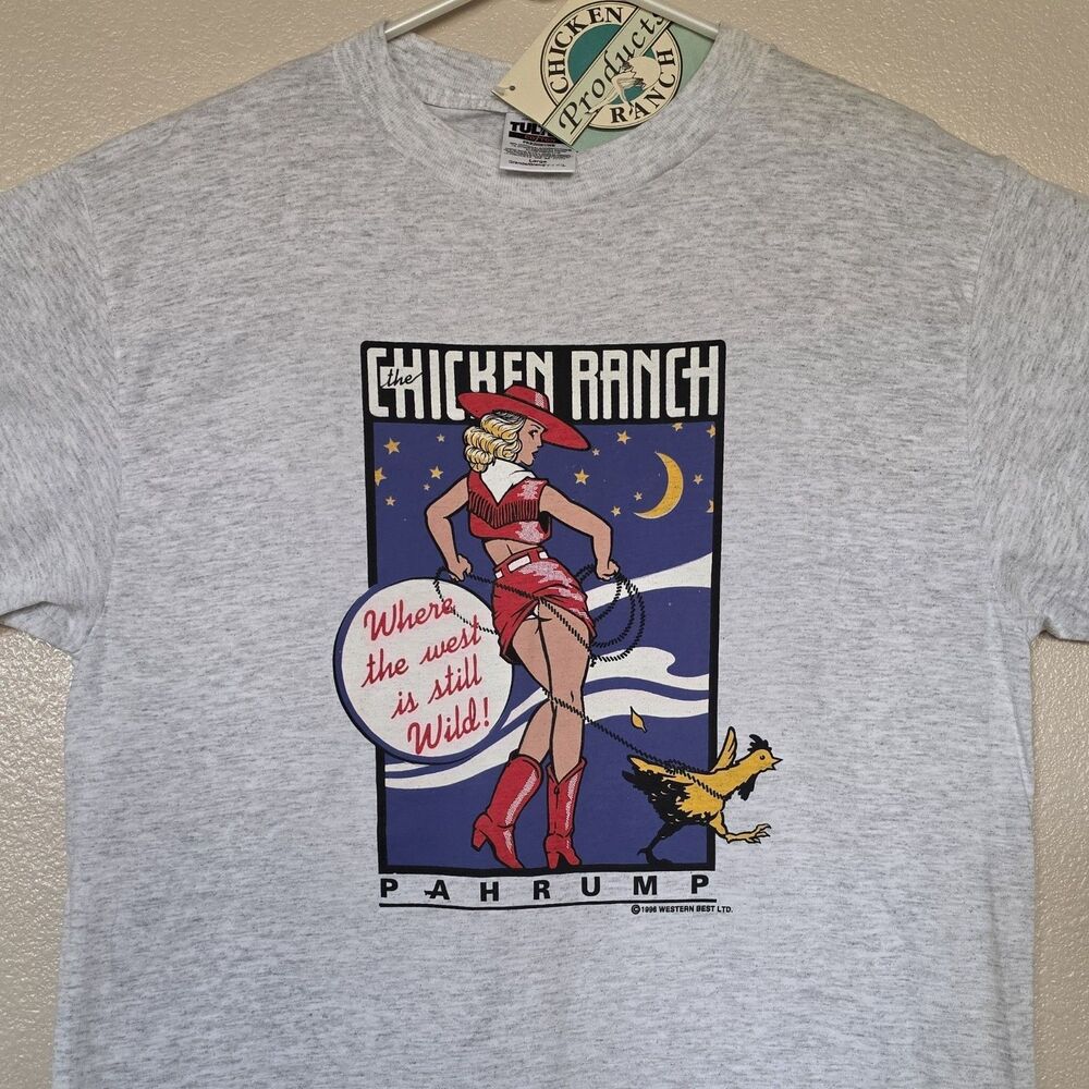 VTG The Chicken Ranch Pahrump Large T-Shirt Where The West Is Still Wild 1996